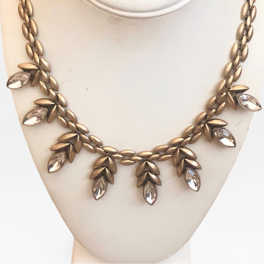 Stella & Dot White Rhinestone Statement Necklace